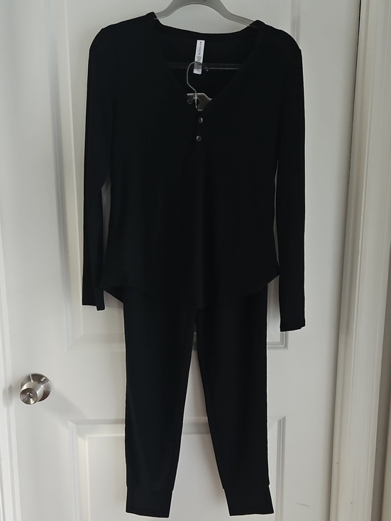 Athleta Pants - Athleta Black Henley Long-Sleeve Jumpsuit